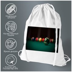Сумка для обуви CoolPodarok Бильярд Бильярдный стол 14 шар