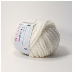 Пряжа Пехорка Северная 5шт 01 белый 30% ангора, 30% шерсть, 40% высокообъемный акрил 50г 50м