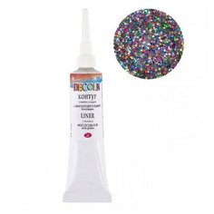 Акрил Невская палитра Контур акриловый универсальный "Decola", с многоцвет. блестками, 18мл