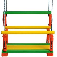 Качели детские подвесные, деревянные, сиденье 30х40см Нет бренда