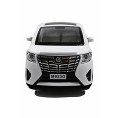 Металлическая машинка модель Toyota Alphard Тойота Альфард 1:24 21 см инерционная, свет, звук, коллекционные модельки / Белый Neposeda Toys