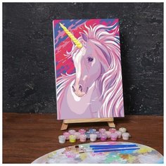 Картина по номерам на холсте с подрамником «Единорог» 20х30 см Школа талантов