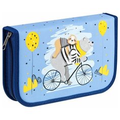 Пенал 1 отделение, 210*130 Мульти-Пульти "Best Friends", две откидные секции, ткань