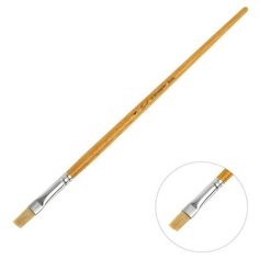 Кисть "Сонет" № 5, щетина, плоская, длинная ручка, d=9 мм Невская палитра