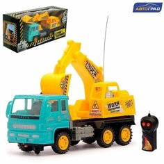 Машинка Грузовик радиоуправляемый Экскаватор, работает от батареек Enkara