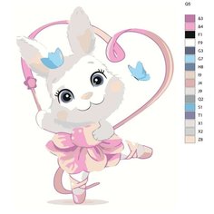 Картина по номерам Q5 "Зайчик балерина" 80x100 Brushes Paints