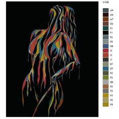 Картина по номерам V-336 "Цветная эротика", 70x90 см Brushes Paints
