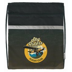 Мешок для обуви 1 отделение schoolформат Sky Rider, 49х41см, для мальчиков, большой, с карманом