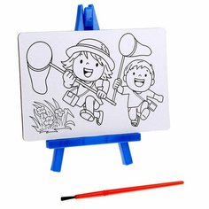 Раскраска на подставке "Весёлые друзья" + кисть Нет бренда