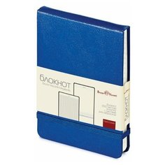 Блокнот Bruno Visconti Megapolis Reporter, А6, 100 листов 3-104/01, синий, цвет бумаги бежевый