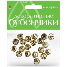 Набор декоративных элементов "Бубенчики №5", 10 мм, цвет: золото, арт. 2-404/05 Альт