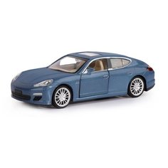 Машинка металлическая инерционная Автопанорама 1:32 Porsche Panamera S, синий, открываются передние двери, багажник, свет, звук, резиновые колеса