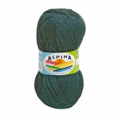 Пряжа ALPINA "KLEMENT" 80% альпака, 20% мериносовая шерсть 4 шт.х50г 300м №07 тёмно-зелёный