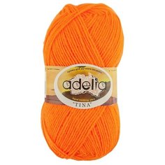 Пряжа Adelia "TINA" 100% акрил №165 неон.оранжевый - 5 мотков по 100 г