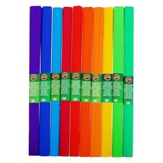 Набор бумаги креповой поделочной 10 штук, Koh-I-Noor, 50 х 200 см, плотность 32 г/м2