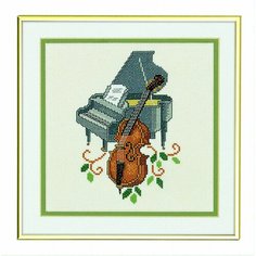Набор для вышивания Пианино и контрабас, аида 14 ct 25 x 25 см EVA ROSENSTAND 14-084