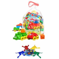 Развивающие игрушки для малышей набор Конструктор "Кноп-Кнопыч" 46 дет. + Команда КВА №1 Биплант