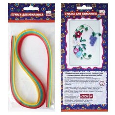 Fancy Creative Набор бумаги цветной для квиллинга "Неон", 0,9х53 см, 5 цветов (100 штук)