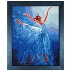 Алмазная мозаика на холсте гранни арт. Ag2334 Балерина в голубом 38х48см