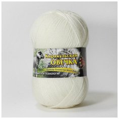 Пряжа Color City Каракульская овечка 2001 белый 60% высококачественная шерсть ягненка, 40% кашемир 100г 400м 5 шт