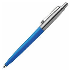 Комплект 5 шт, Ручка шариковая PARKER "Jotter Plastic CT", корпус синий, детали из нержавеющей стали, блистер, синяя, 2076052