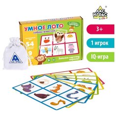 Настольная игра Умное лото. Животные , мемори ЛАС ИГРАС