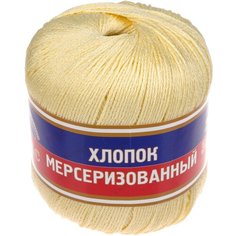 Пряжа Камтекс "Хлопок Мерсер", 100% хлопок, 200 м, 500 г, цвет 006, бежевая (камт. ХЛ. мерсир.006)