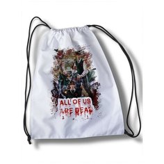 Мешок для cменной обуви сериалы All of us are dead сериал, корея, нетфликс, зомби, школа, кровь, тинейджеры, молодежь - 30694 Brut Bag