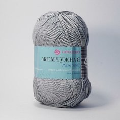 Пряжа Пехорка Жемчужная 59 мышонок 50% хлопок, 50% вискоза 100г 425м 5шт