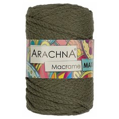 Пряжа ARACHNA "MACRAME MAXI" 80% хлопок, 20% полиэстер 4 шт. х250г 80м №15 хаки