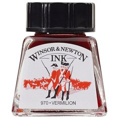 Тушь Winsor&Newton для рисования, киноварь, стекл. флакон 14мл