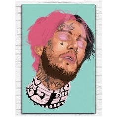 Картина по номерам на холсте Музыка Lil Peep (Лил Пип, rap, hip-hop, phonk, рэп, хип-хоп) - 9512 В 60x40