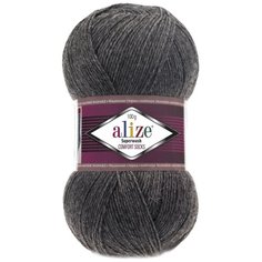 Пряжа Alize Superwash Comfort Socks (Ализе Супервош) - 1 моток, Темно-серый (182), 75% шерсть супервош, 25% полиамид, 420м/100г
