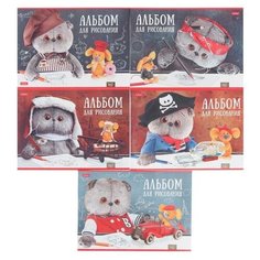 Альбом для рисования А4, 30 листов, на скрепке, "Кот Басик", обложка мелованный картон, блок 100 г/м2, перфорация на отрыв, микс./В упаковке шт: 3 Hatber