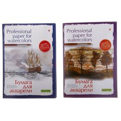 Папка для акварели А4, 20 листов "Профессиональная серия", блок 200 г/м2, микс./В упаковке шт: 1 Альт