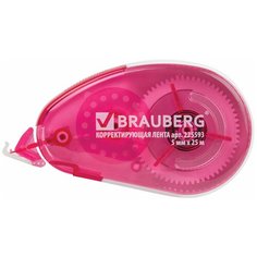 BRAUBERG Корректирующий роллер Maxi 5 мм х 25 м, 5 шт., 225593, 5 шт., красный