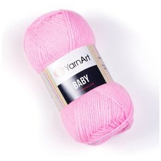 Пряжа для вязания YarnArt Baby (ЯрнАрт Беби) - 2 мотка 217 нежно-розовый, гипоаллергенная для детских изделий, 100% акрил, 150м/50г