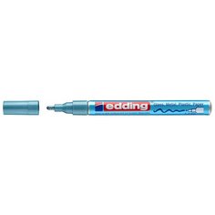 Маркер по металлу лак EDDING 751/070, 1-2мм, голубой металлик (комплект 3 штуки)
