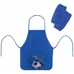 Фартук с нарукавниками пифагор, 44x55 см, 1 карман, дизайн на кармане, "Football", 2 шт.