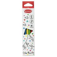 Цветные карандаши трехгранные для рисования ACMELIAE Color Pencils, 6 цветов