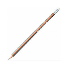 Карандаш чернографитовый MAPED BLACK PEPS H, с ластиком, треугольный, картонная коробка с подвесом (12 шт. в упаковке)