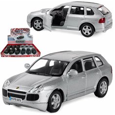 Металлическая машинка Kinsmart 1:38 "Porsche Cayenne Turbo" KT5075D, инерционная / Серебристый
