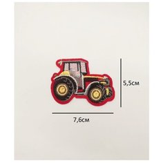 Заплатка / текстильный патч/ Нашивка / Термоаппликация / Термонаклейка трактор Double Hobby