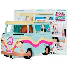 Кукла L.O.L. Surprise! LOL OMG GRILL AND GROOVE CAMPER. Игровой набор ЛОЛ ОМГ Мини-Автобус Кемпер с Грилем и Танцполом Голубой 5в1 4GMarket-580645