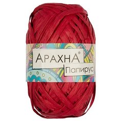 Пряжа ARACHNA "Papyrus" 100% целлюлоза 10 шт. х40г 50м №02 красный