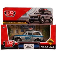 Машина металлическая LADA полиция 10 см, инерция, Технопарк / машинки и техника ИНТЭК