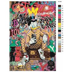 Картина по номерам W-346 "Стрит арт. Скрудж Макдак" 50Х70 Brushes Paints