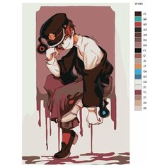 Картина по номерам W-843 "Аниме туалетный мальчик Ханако. Цукаса Юги" 40х60 Brushes Paints