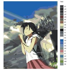 Картина по номерам T953 "Аниме дитя погоды. Хина Амано" 40x50 Brushes Paints