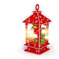 UNICON Новогодний фонарь, свеча 7867864, 8 дет., красный